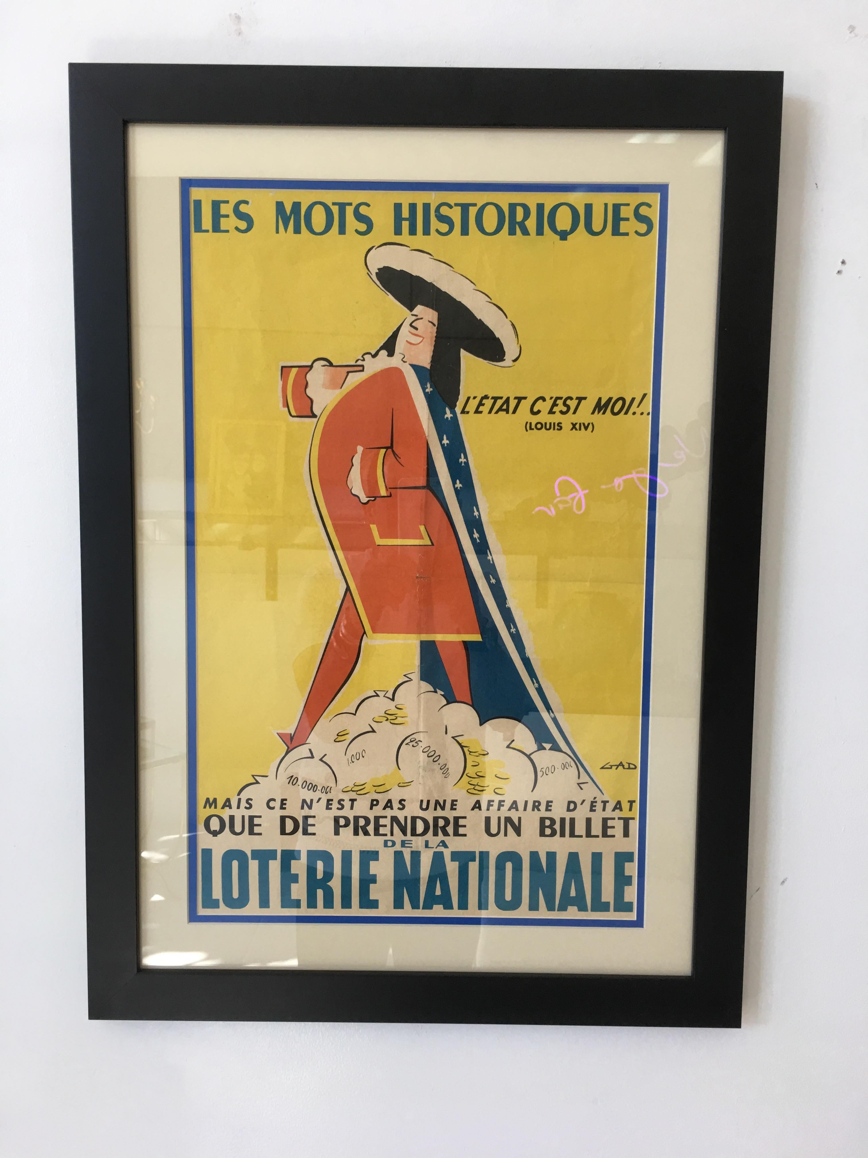 20th Century French Louis XIV Poster For Sale