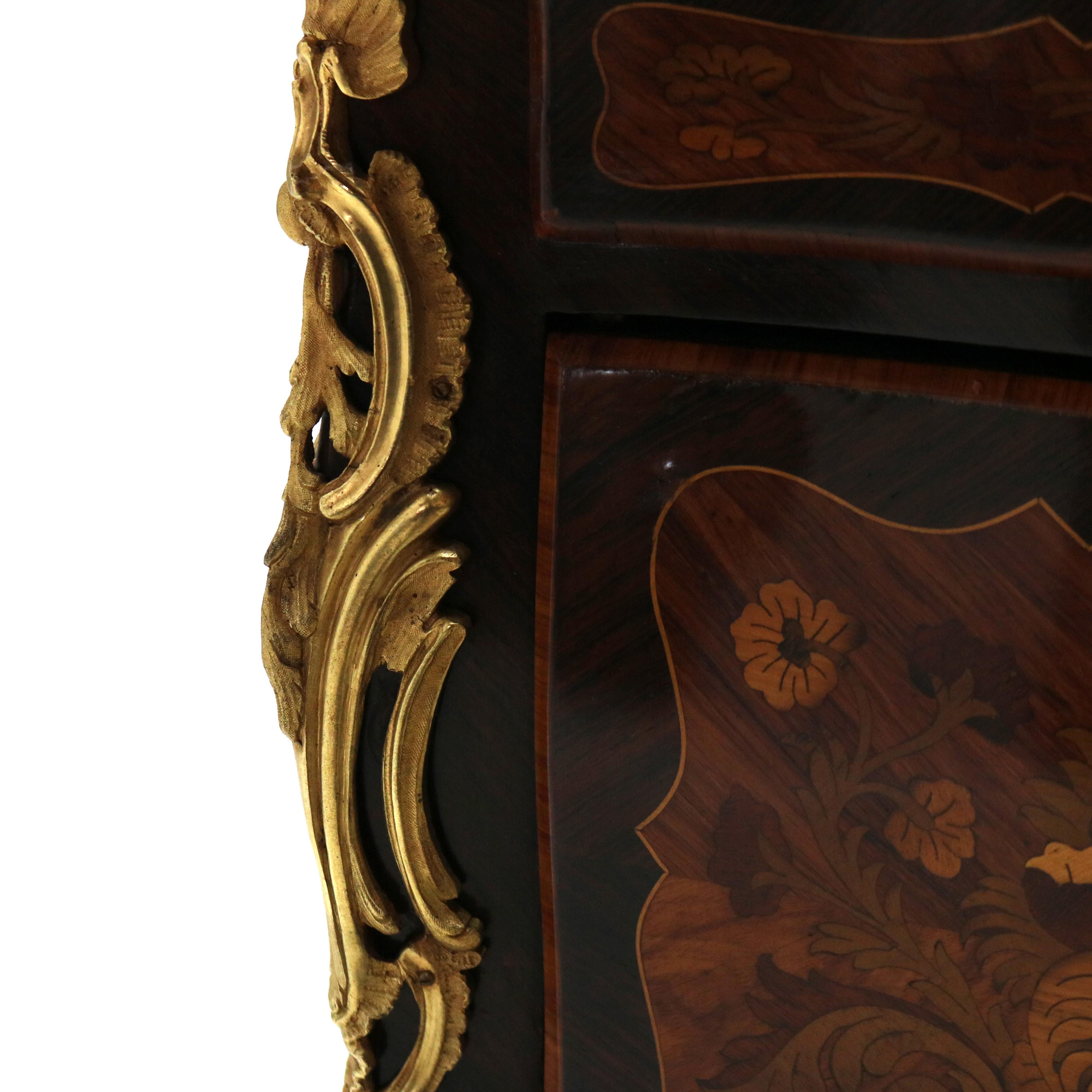 Französischer Louis XIV Palisander, Königsholz & Ormolu Rouge Marmor Beistelltisch 20.Jh. im Angebot 6