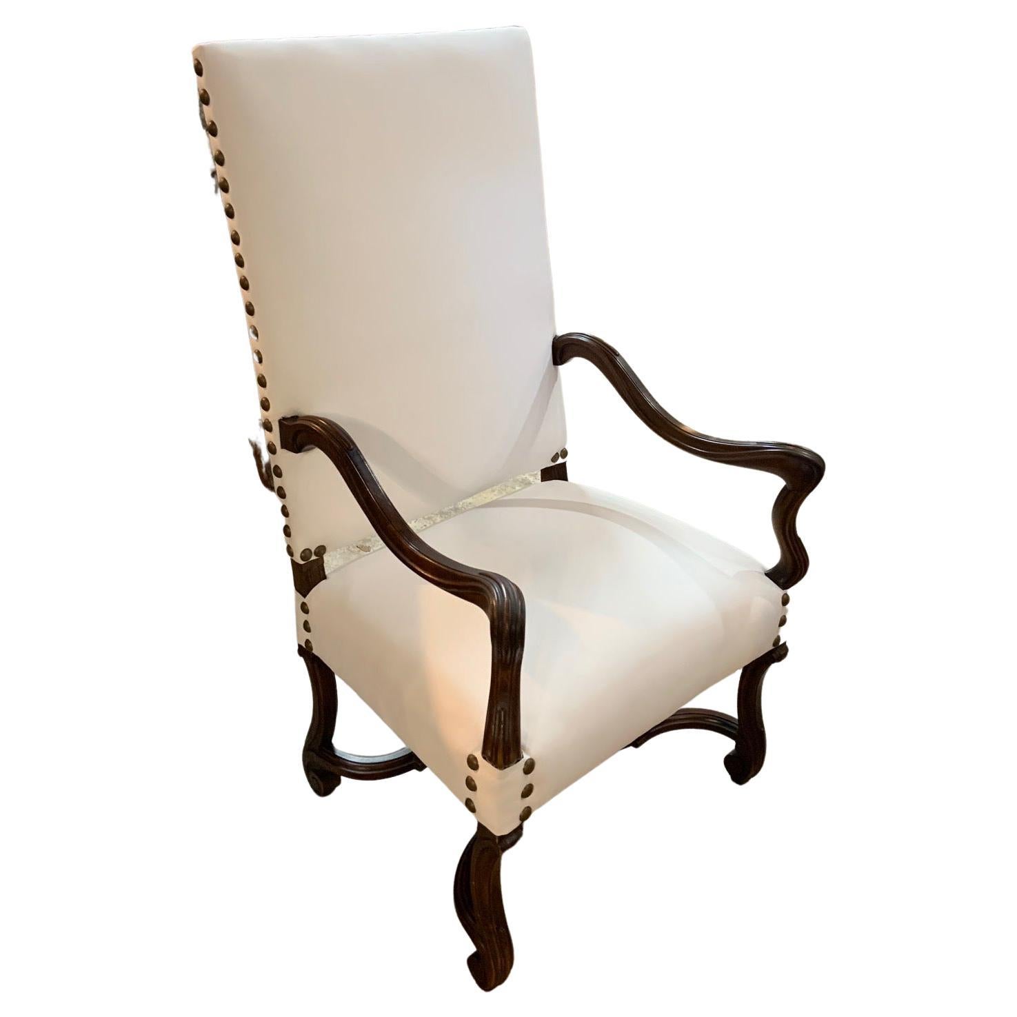 French 19th Century Louis XIV Style Armchair in Walnut