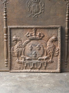 Plaque de cheminée française de style Louis XIV « Arms of France », 20e siècle