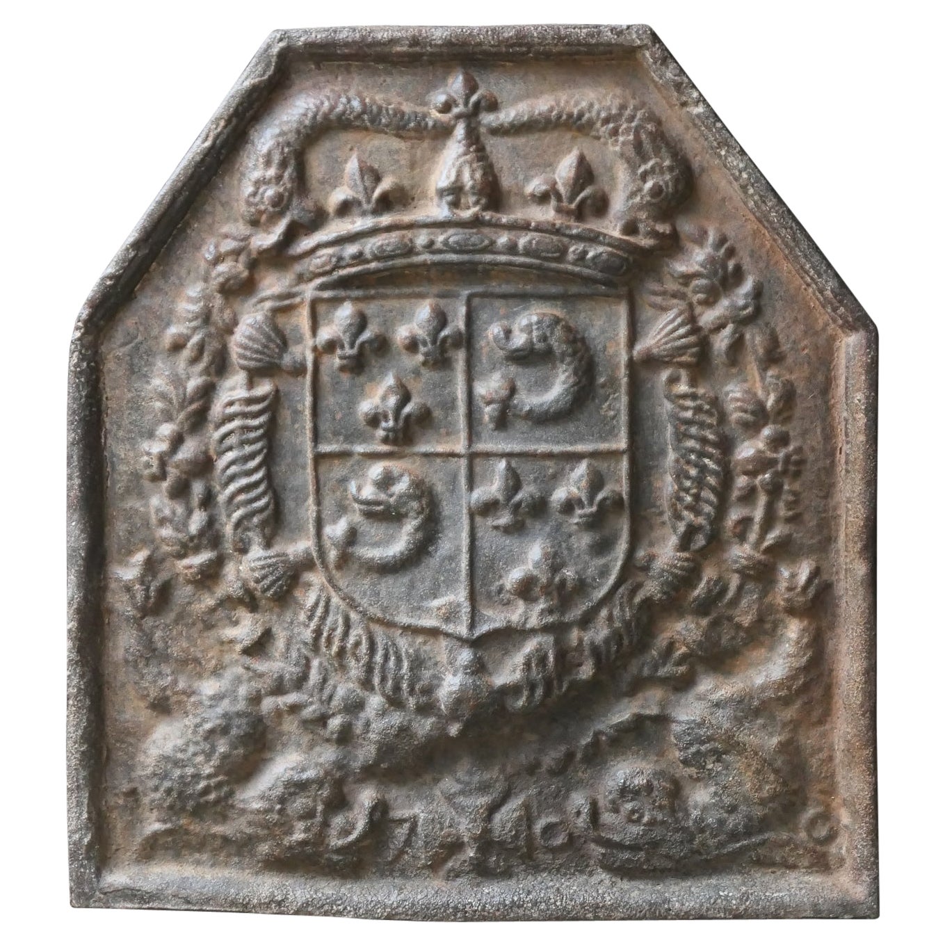 French Louis XIV Style 'Arms of France' Fireback / Backsplash