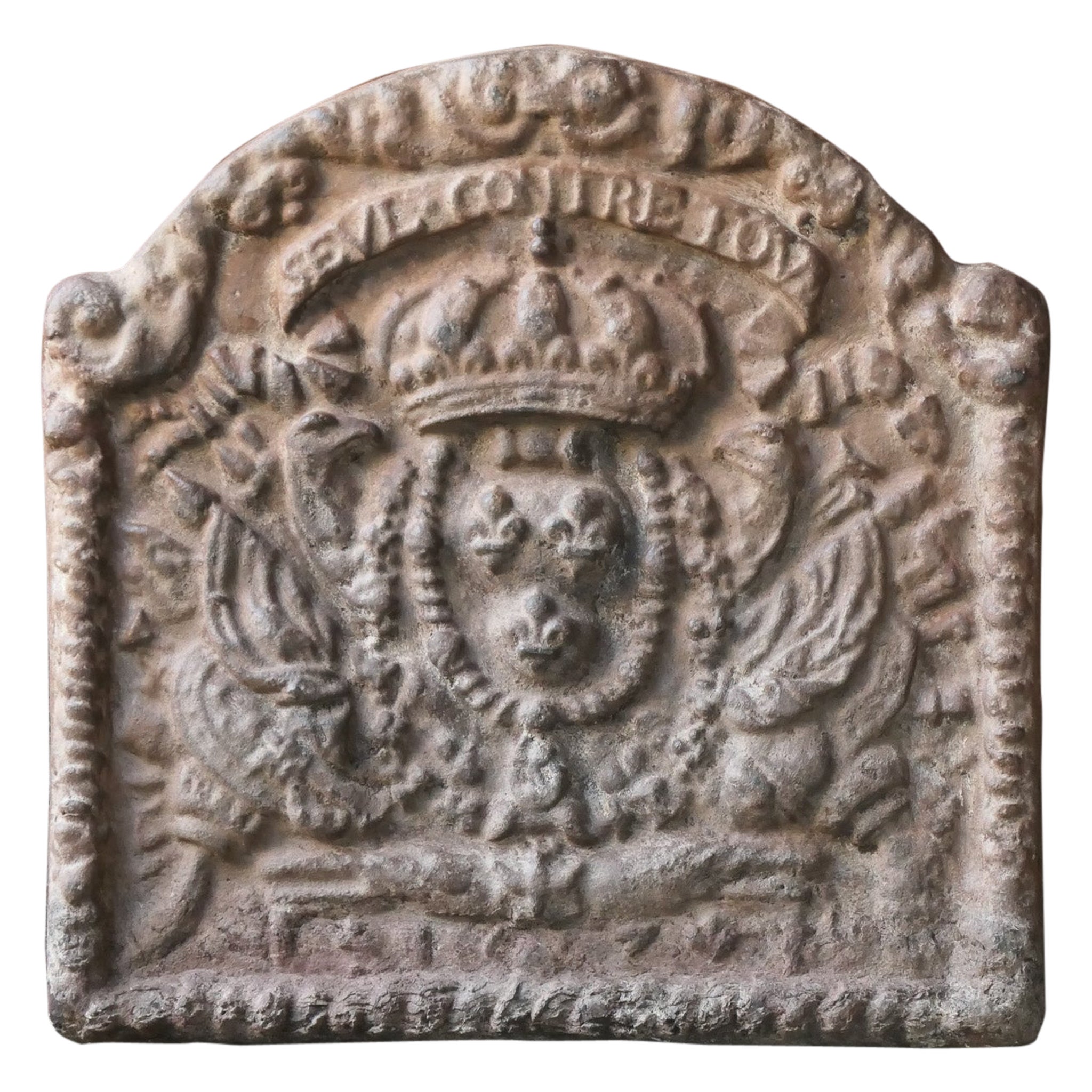 French Louis XIV Style 'Arms of France' Fireback / Backsplash