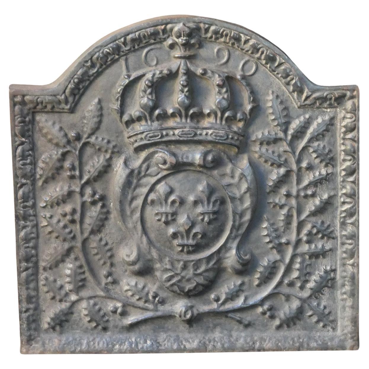French Louis XIV Style 'Arms of France' Fireback / Backsplash
