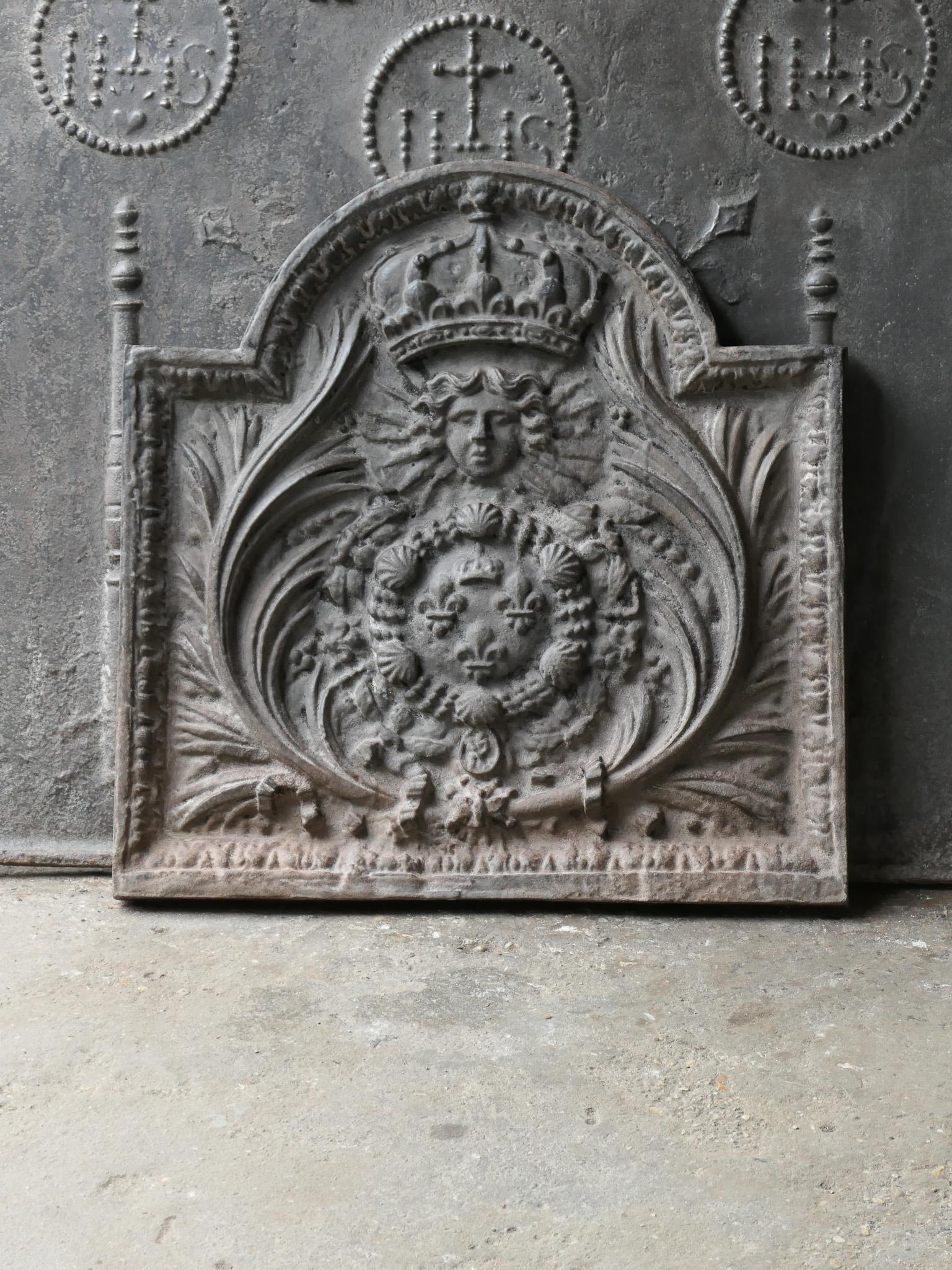 French Louis XIV Style 'Arms of France' Fireback / Backsplash For Sale 4