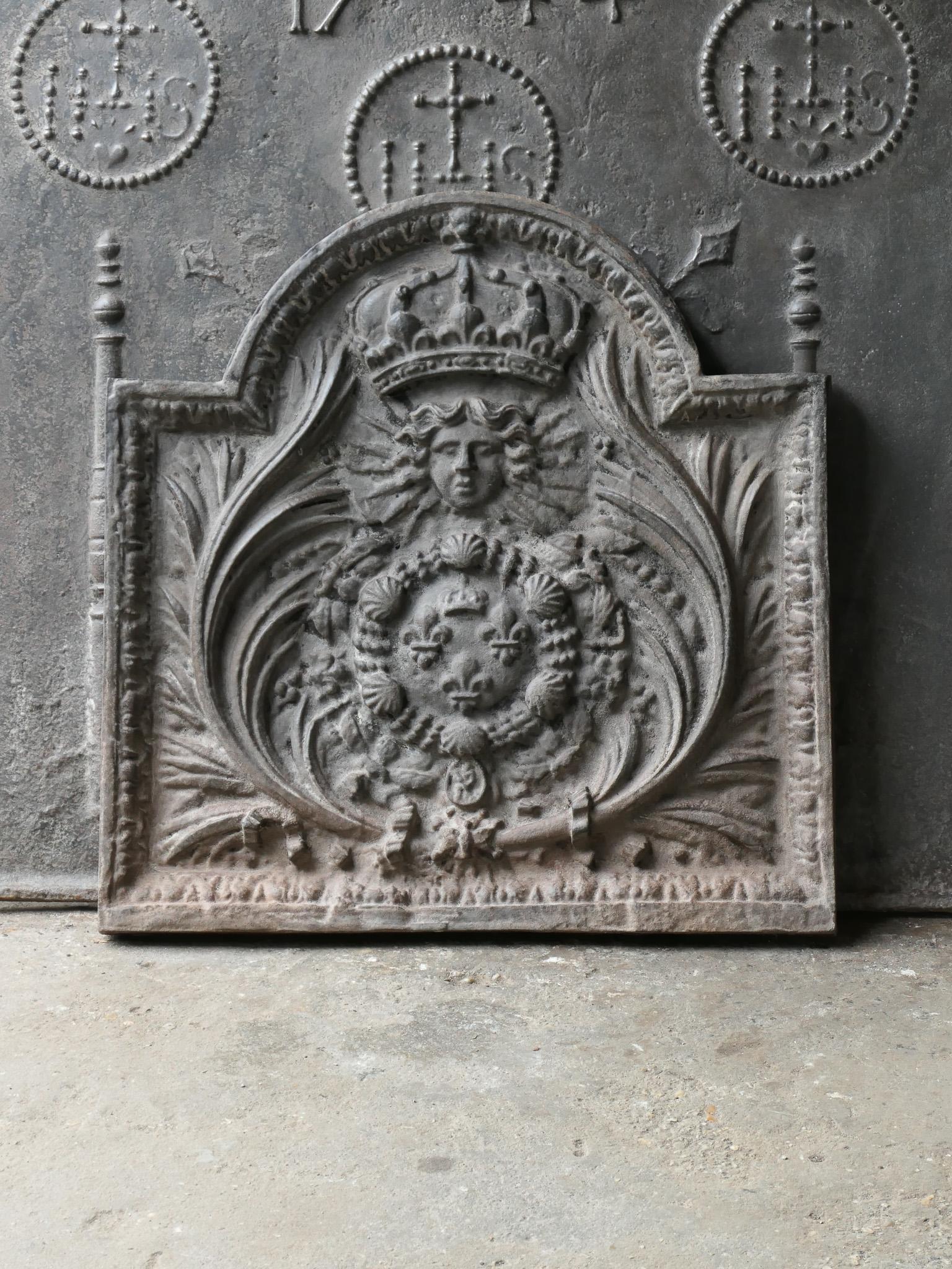 French Louis XIV Style 'Arms of France' Fireback / Backsplash For Sale 5