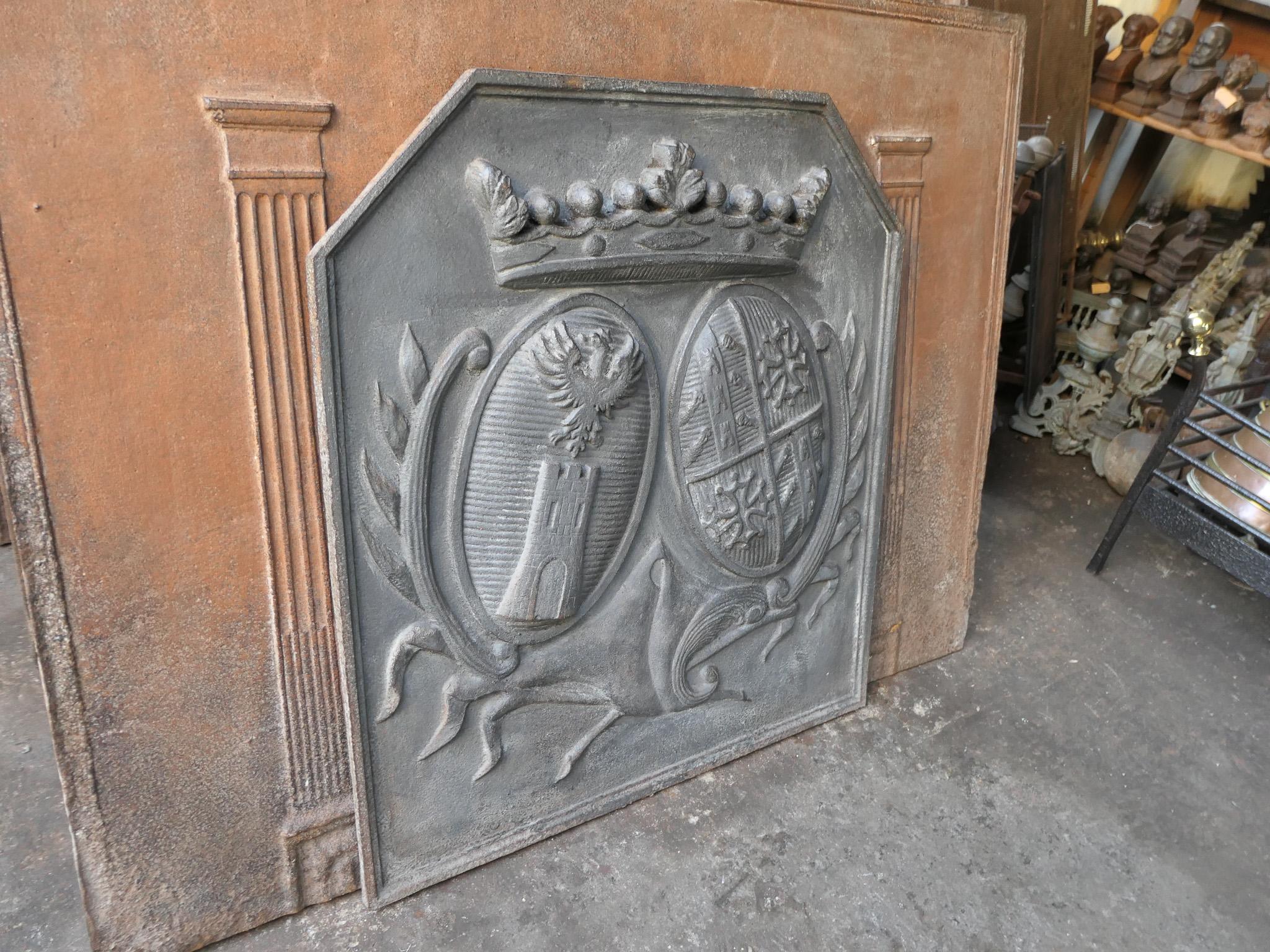 French Louis XIV Style 'Arms of France' Fireback / Backsplash For Sale 6