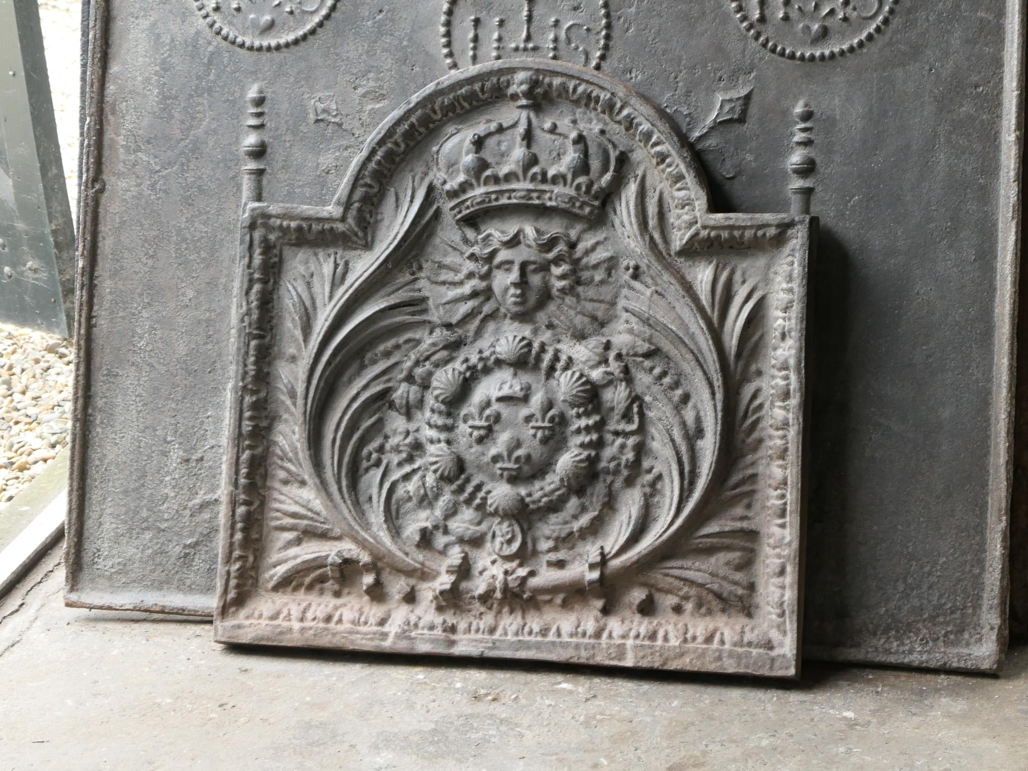 French Louis XIV Style 'Arms of France' Fireback / Backsplash For Sale 7