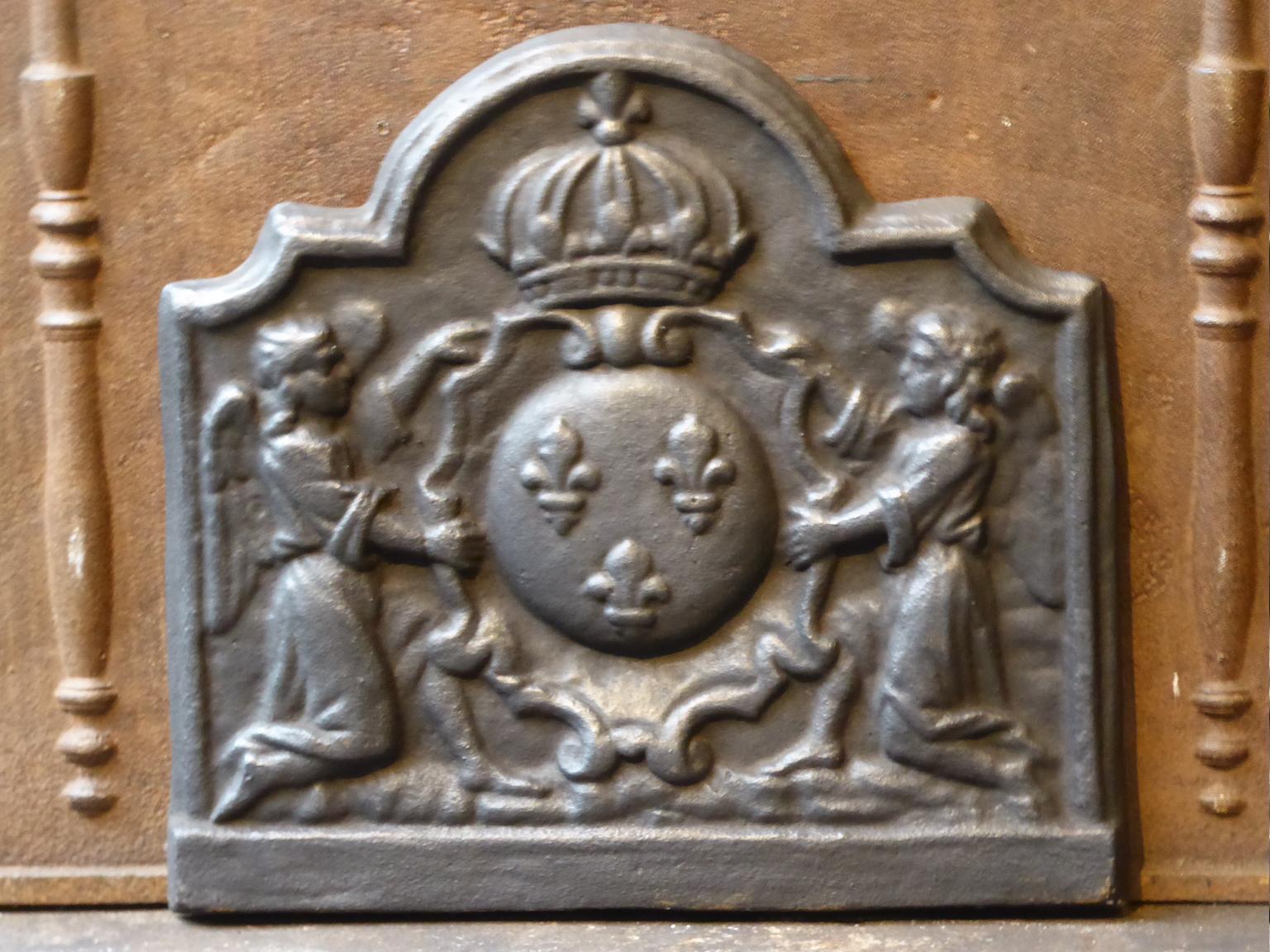 Cast French Louis XIV Style 'Arms of France' Fireback