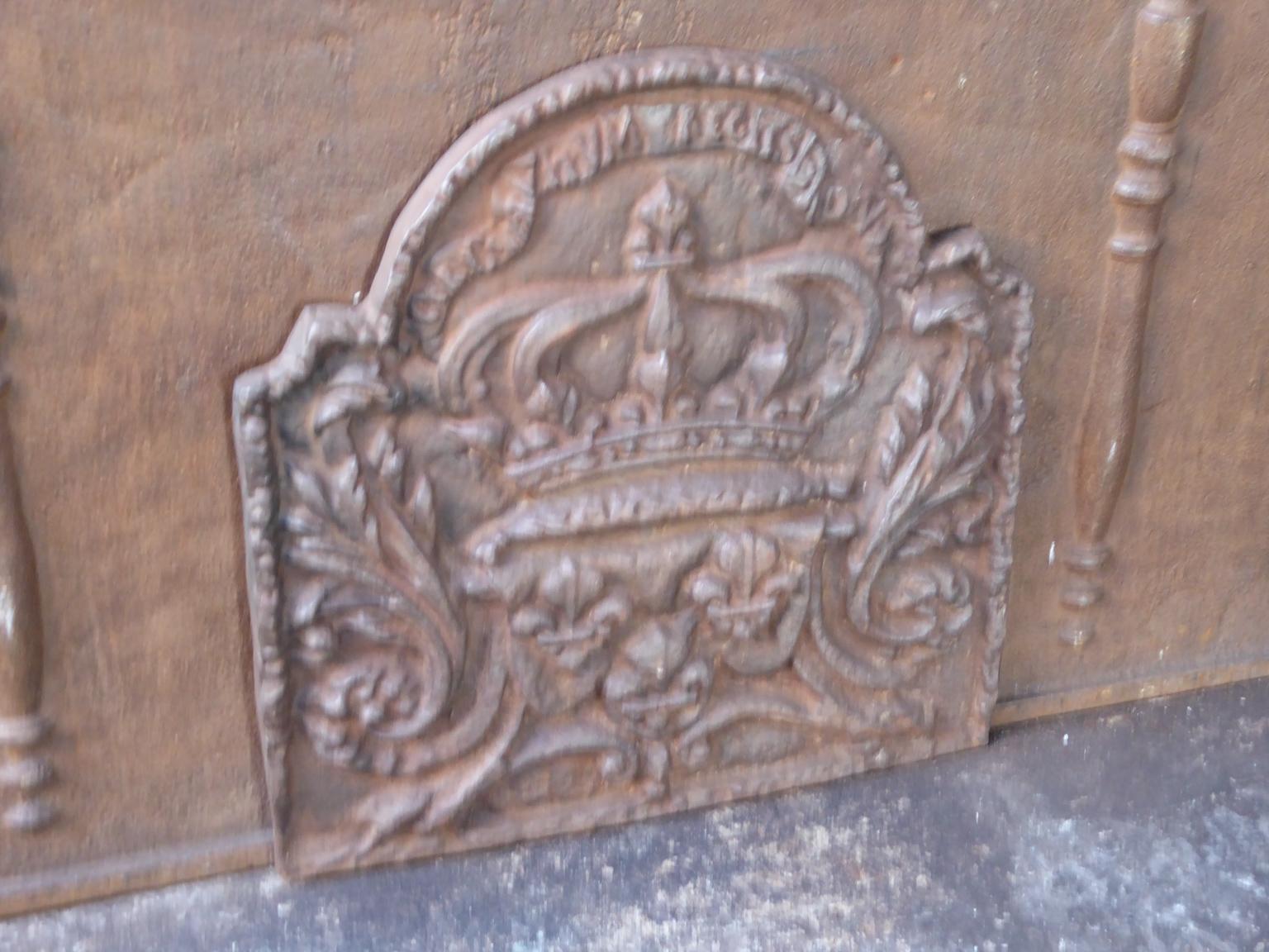 Cast French Louis XIV Style 'Arms of France' Fireback
