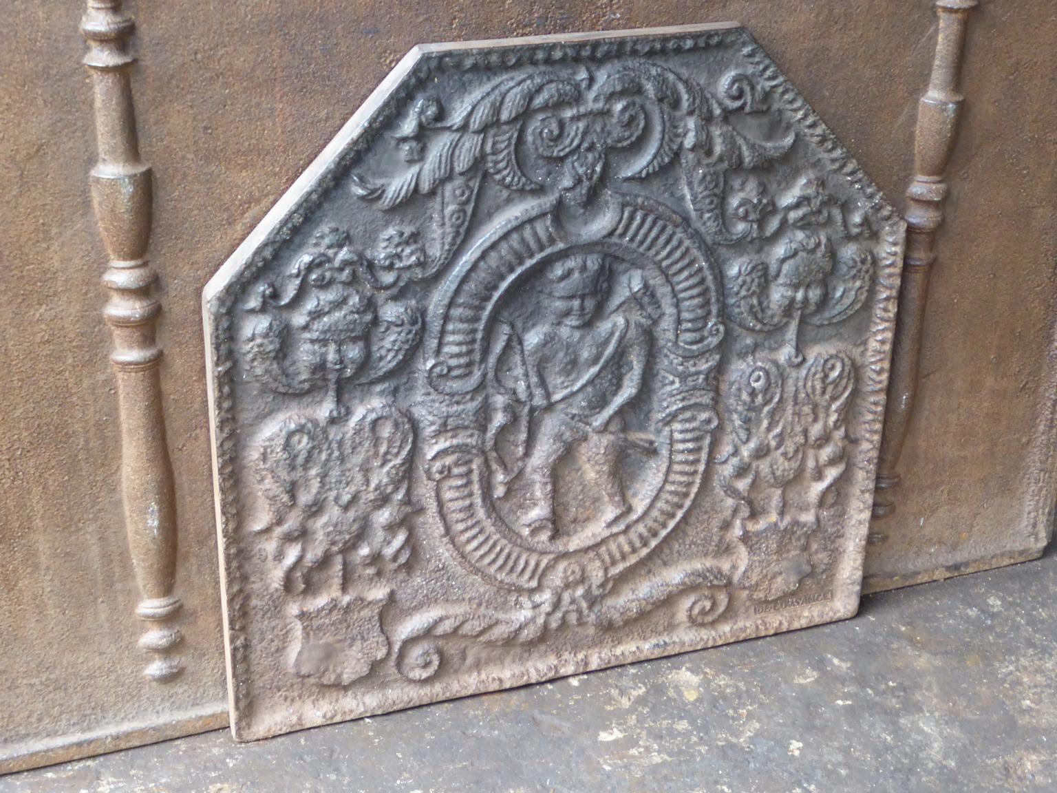 Cast French Louis XIV Style 'Arms of France' Fireback / Backsplash For Sale