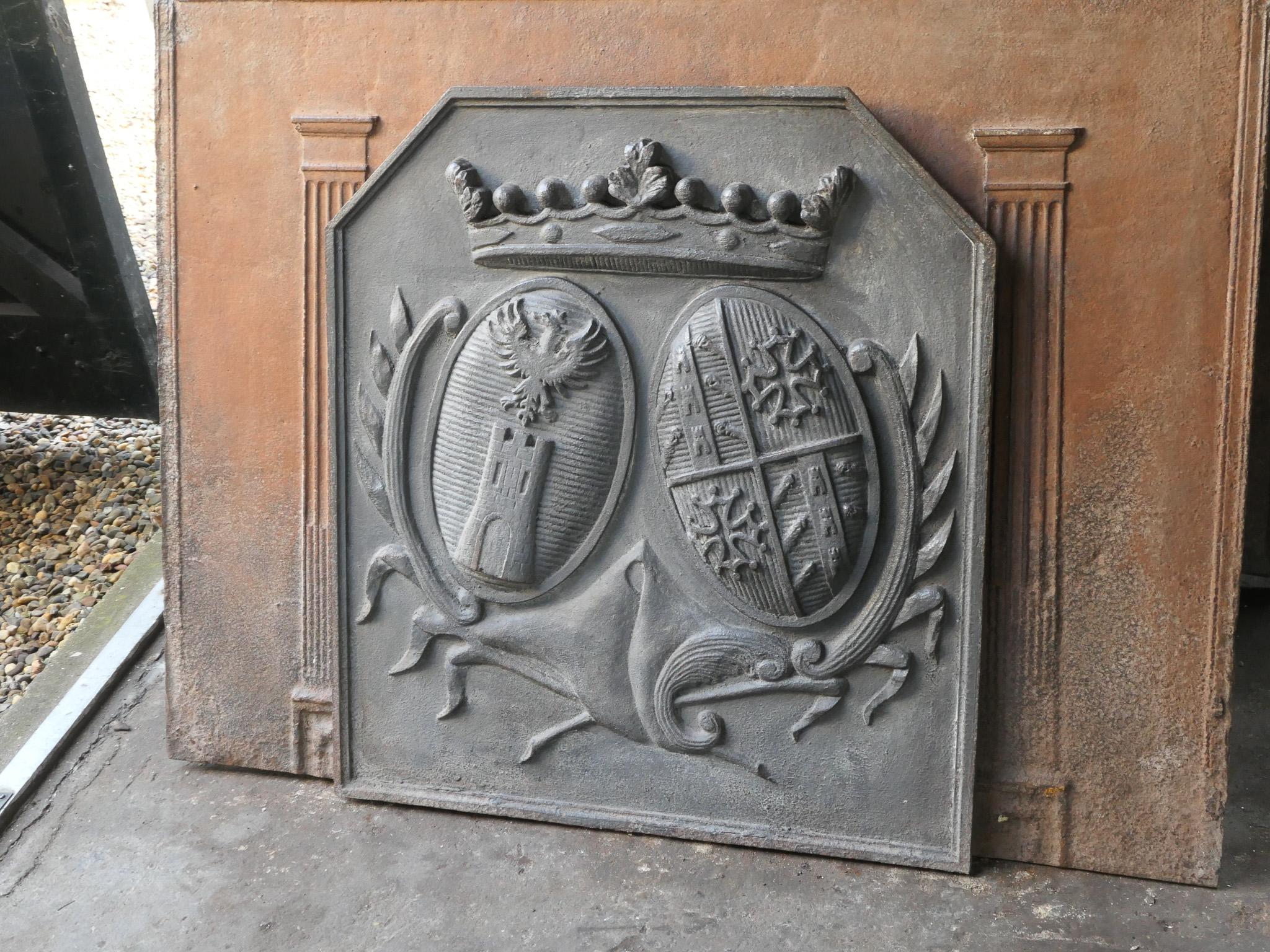 20th Century French Louis XIV Style 'Arms of France' Fireback / Backsplash For Sale