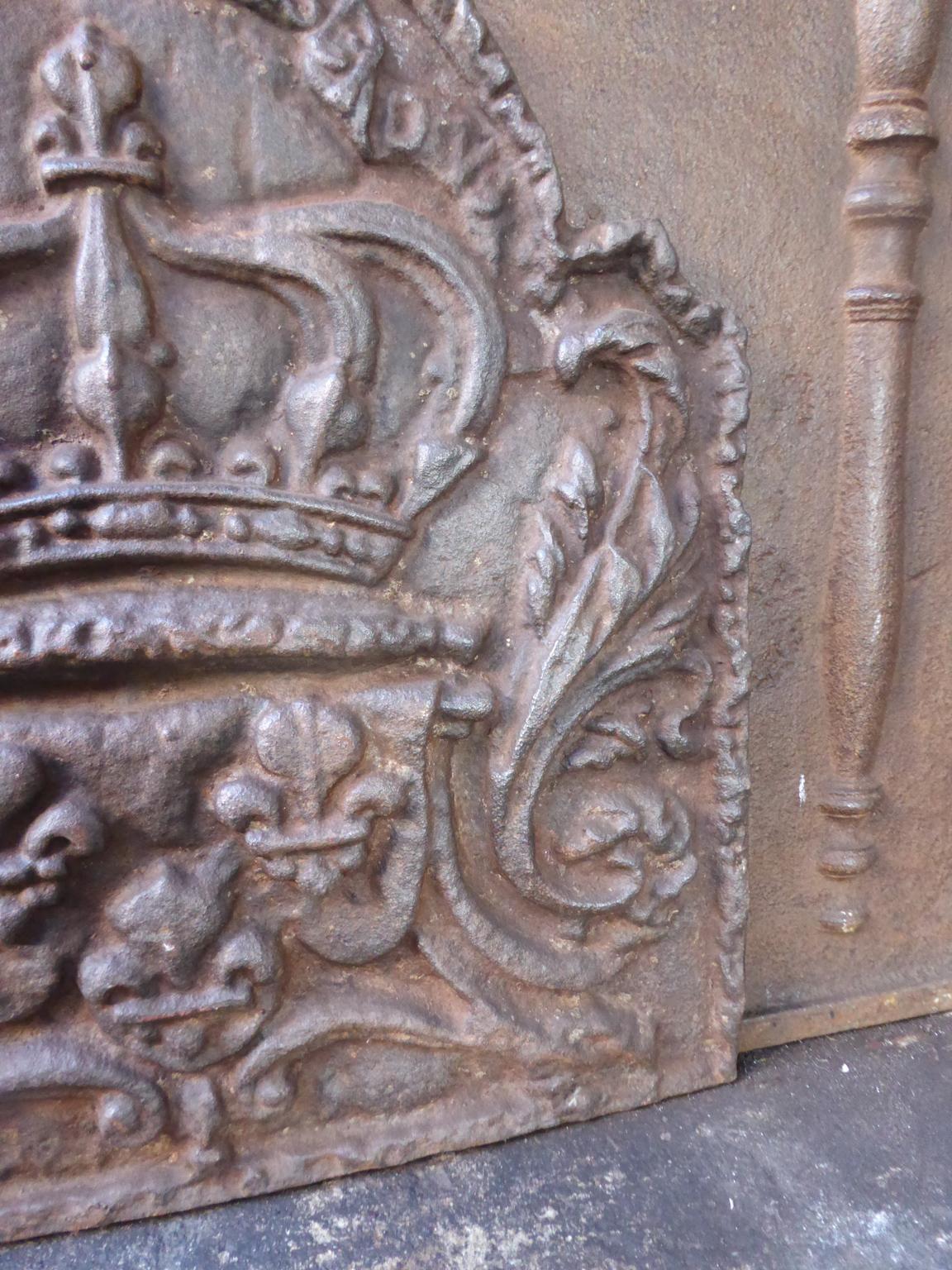 French Louis XIV Style 'Arms of France' Fireback 1
