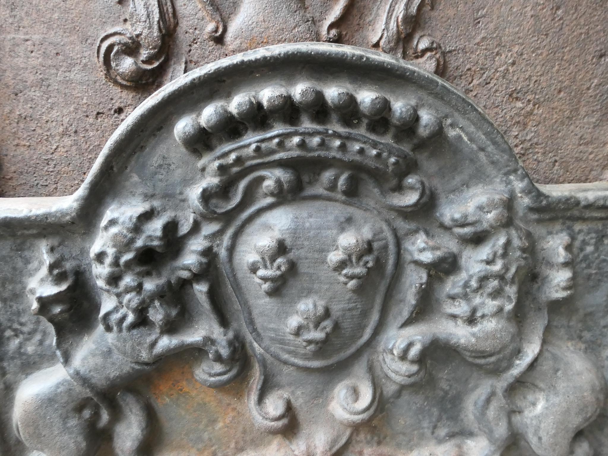 French Louis XIV Style 'Arms of France' Fireback 1