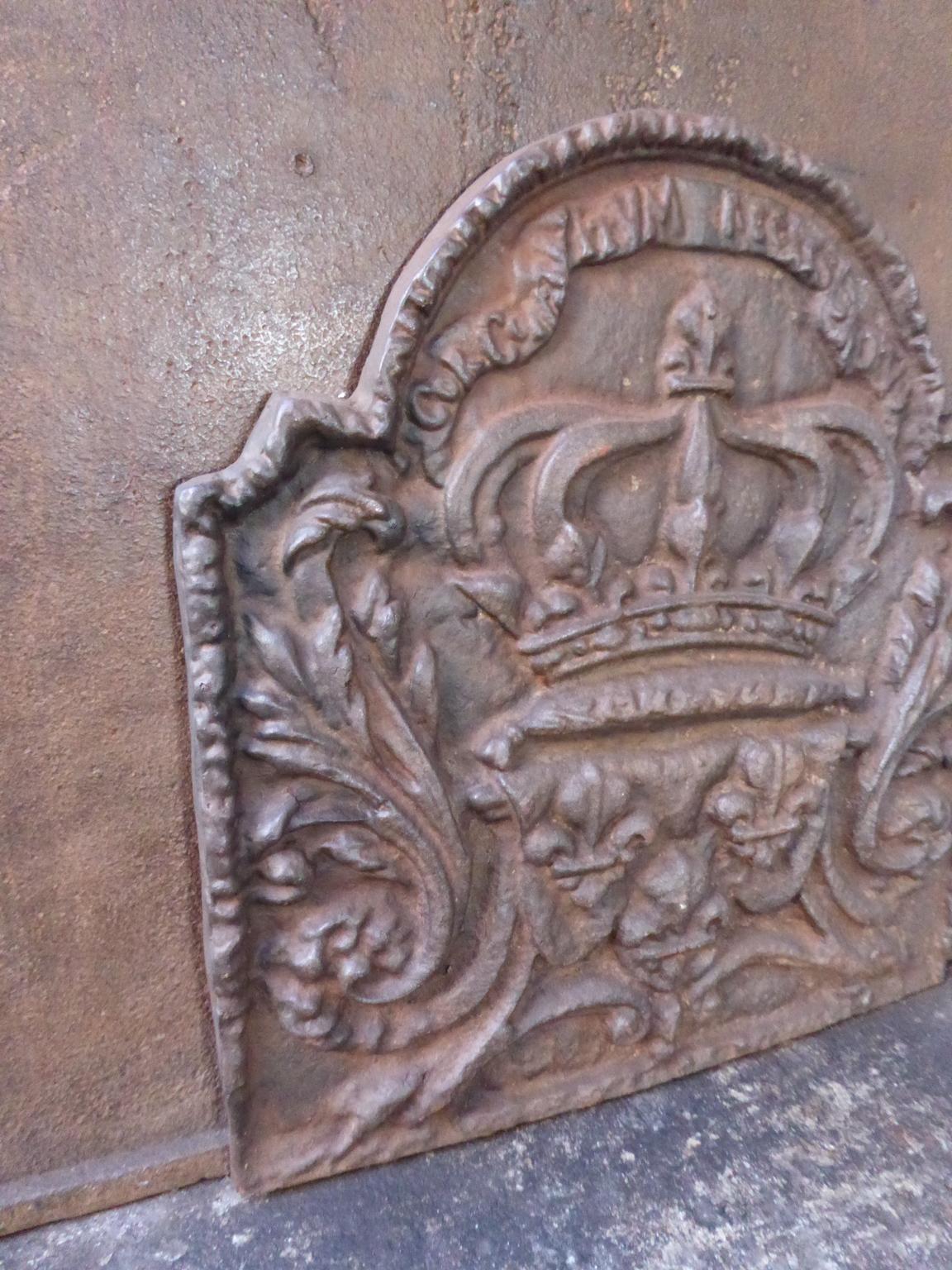 French Louis XIV Style 'Arms of France' Fireback 2