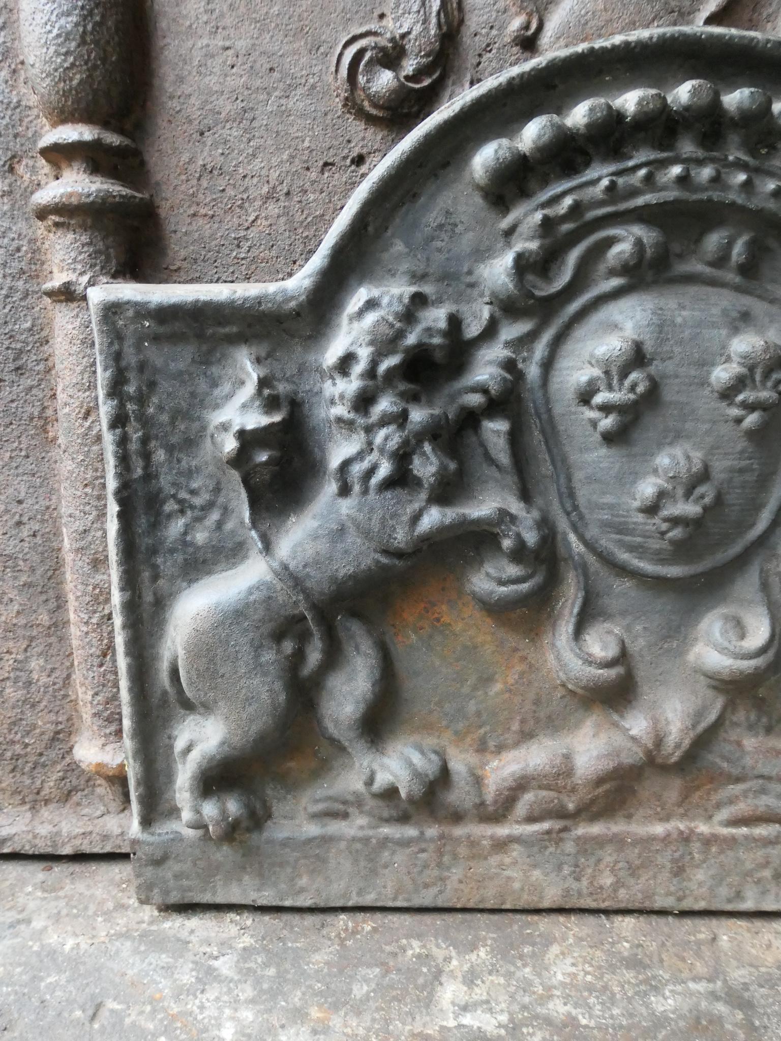 French Louis XIV Style 'Arms of France' Fireback 3