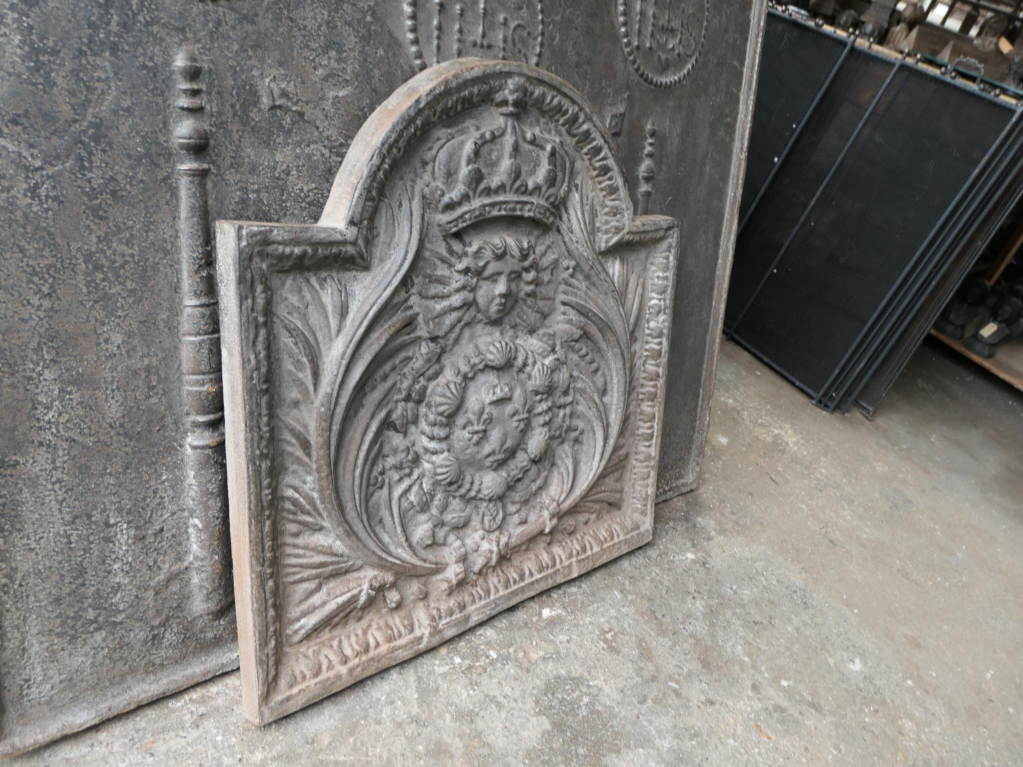 French Louis XIV Style 'Arms of France' Fireback / Backsplash For Sale 3