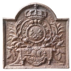 Vintage French Louis XIV Style 'Arms of France' Fireback