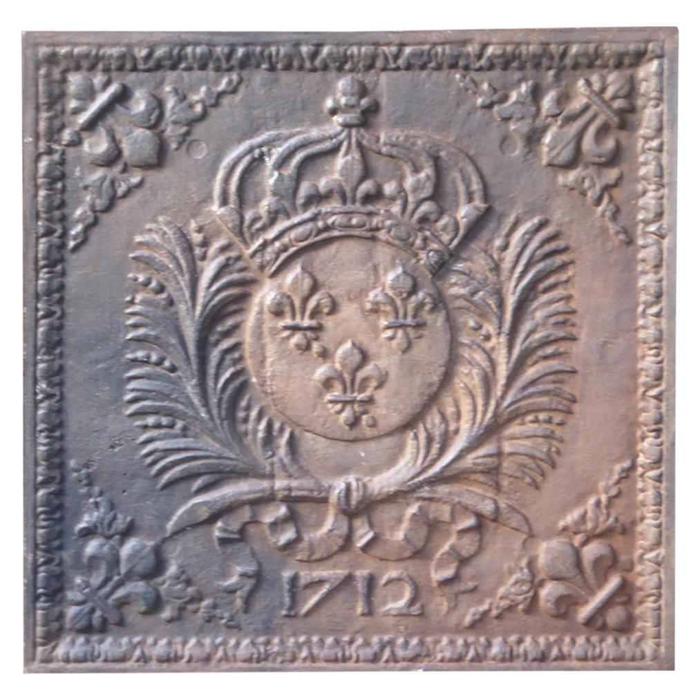 French Louis XIV Style 'Arms of France' Fireback