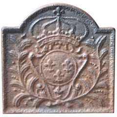 Vintage French Louis XIV Style 
Arms of France
 Fireback