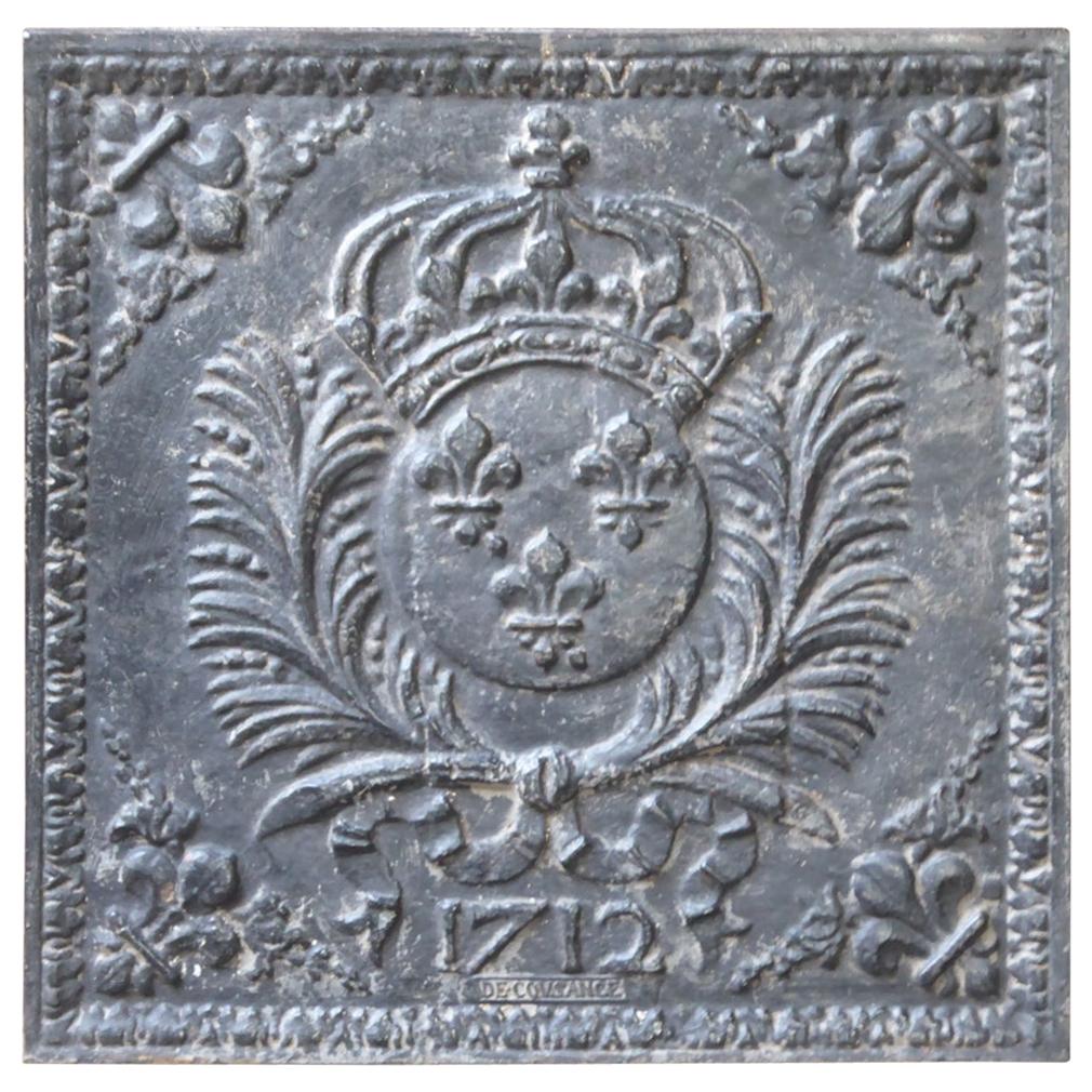 French Louis XIV Style 'Arms of France' Fireback