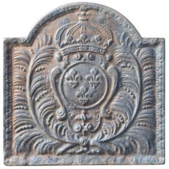 Vintage French Louis XIV Style 
Arms of France
 Fireback
