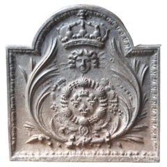 Plaque de cheminée / dosseret de style Louis XIV armoiries de France