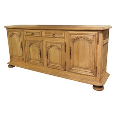 Französisches 4-türiges Enfilade-Buffet aus gebleichter Eiche im Louis XIV.-Stil, ca. 1940er Jahre