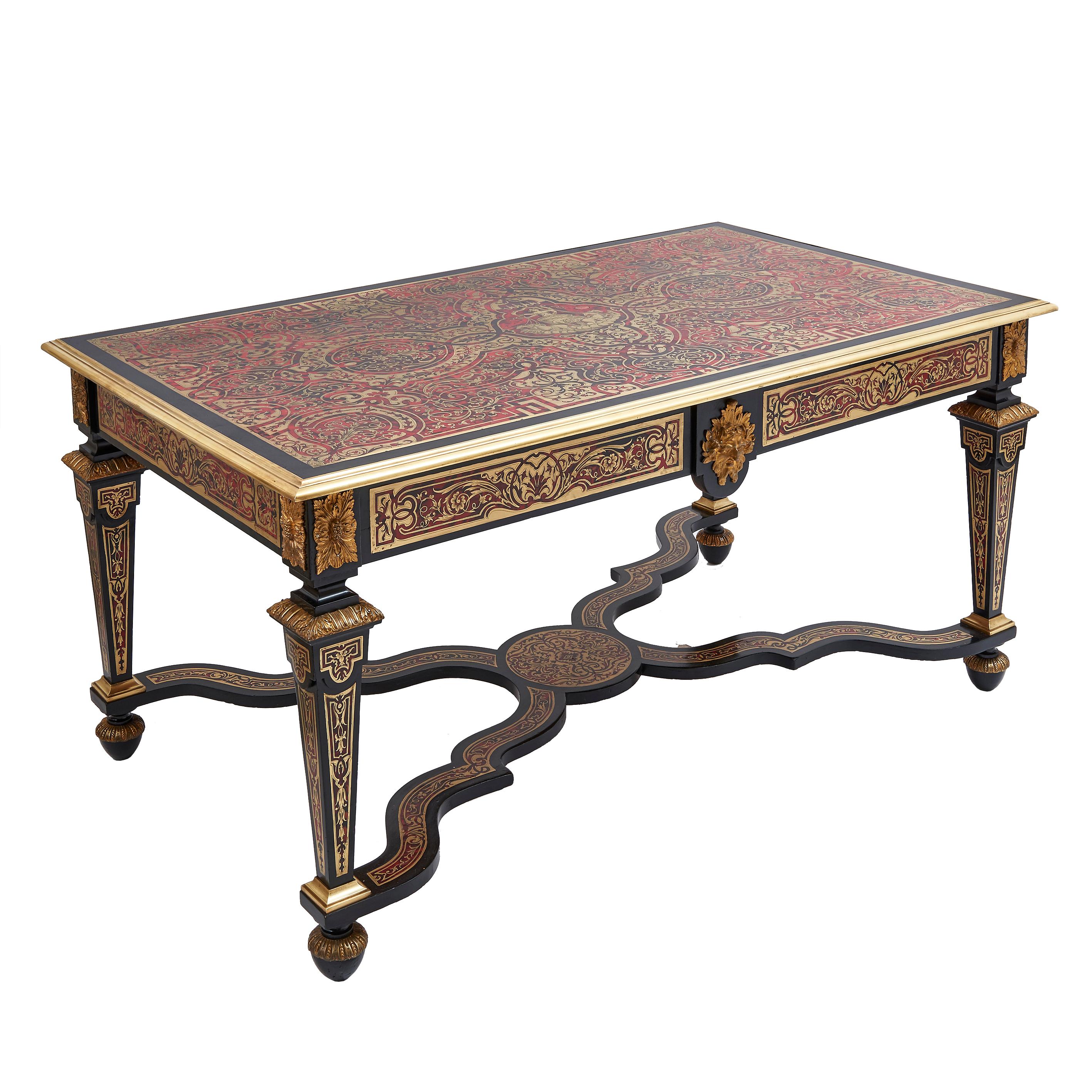 French Louis Xiv Style Boulle Desk With Tortoises And Brass French Louis Xiv Style Boulle Desk With Tortoises And Brass Inlay For At 1stdibs