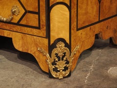 French Louis XIV Style Burlwood Commode with Gilt Bronze Mounts, 20th Century