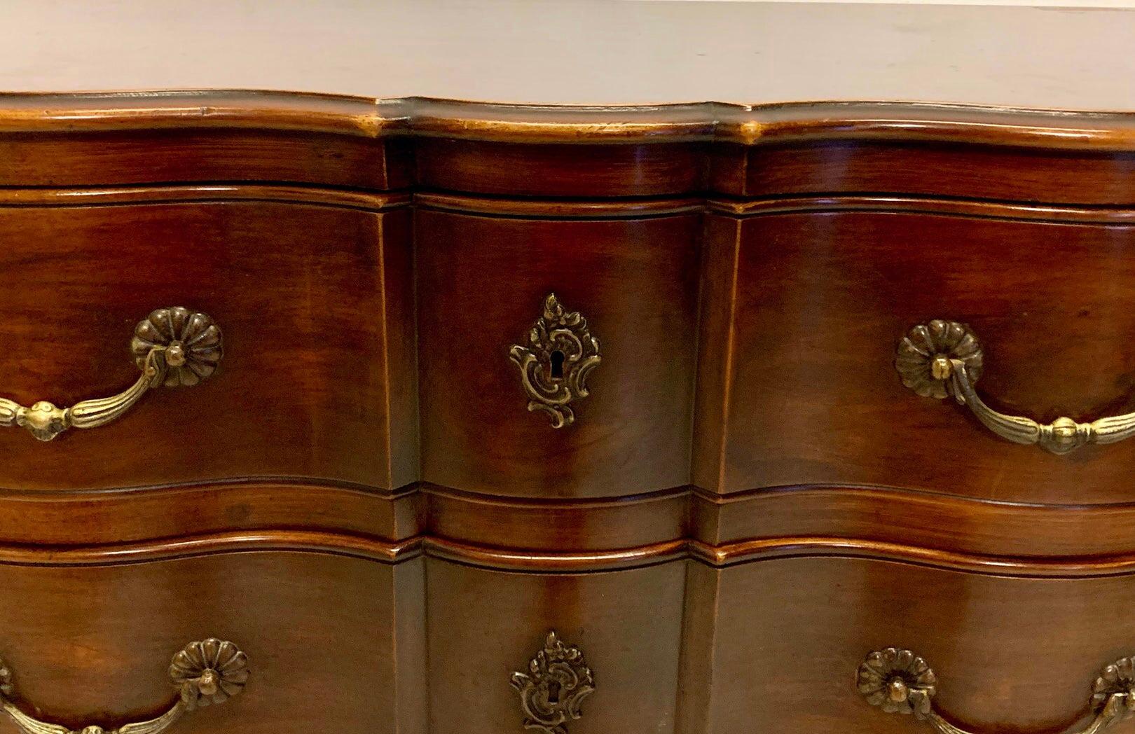 20th Century French Louis XIV Style Carved Mahogany Chest / Commode by John Widdicomb