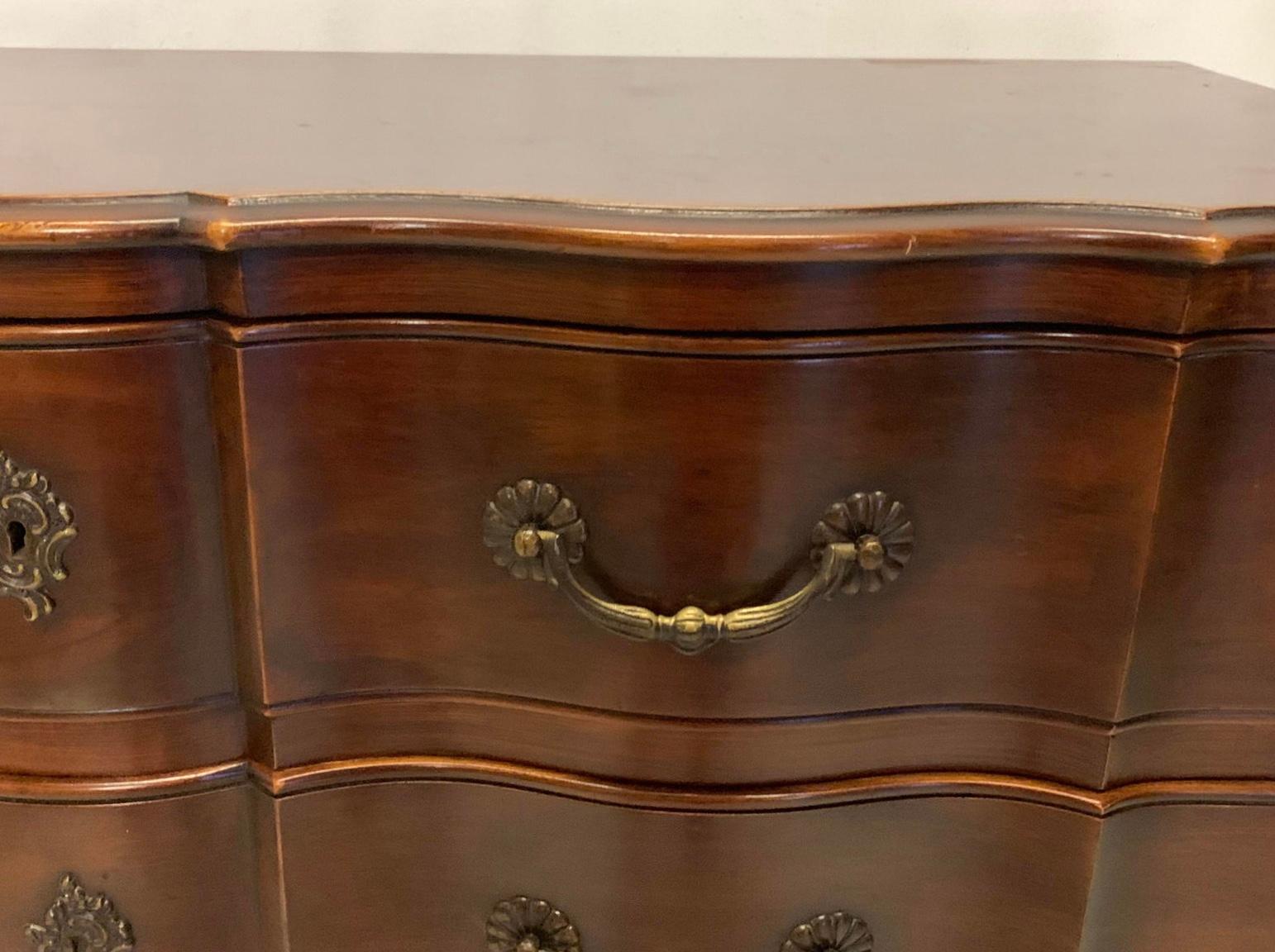French Louis XIV Style Carved Mahogany Chest / Commode by John Widdicomb 1