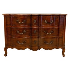 French Louis XIV Style Carved Mahogany Chest / Commode by John Widdicomb