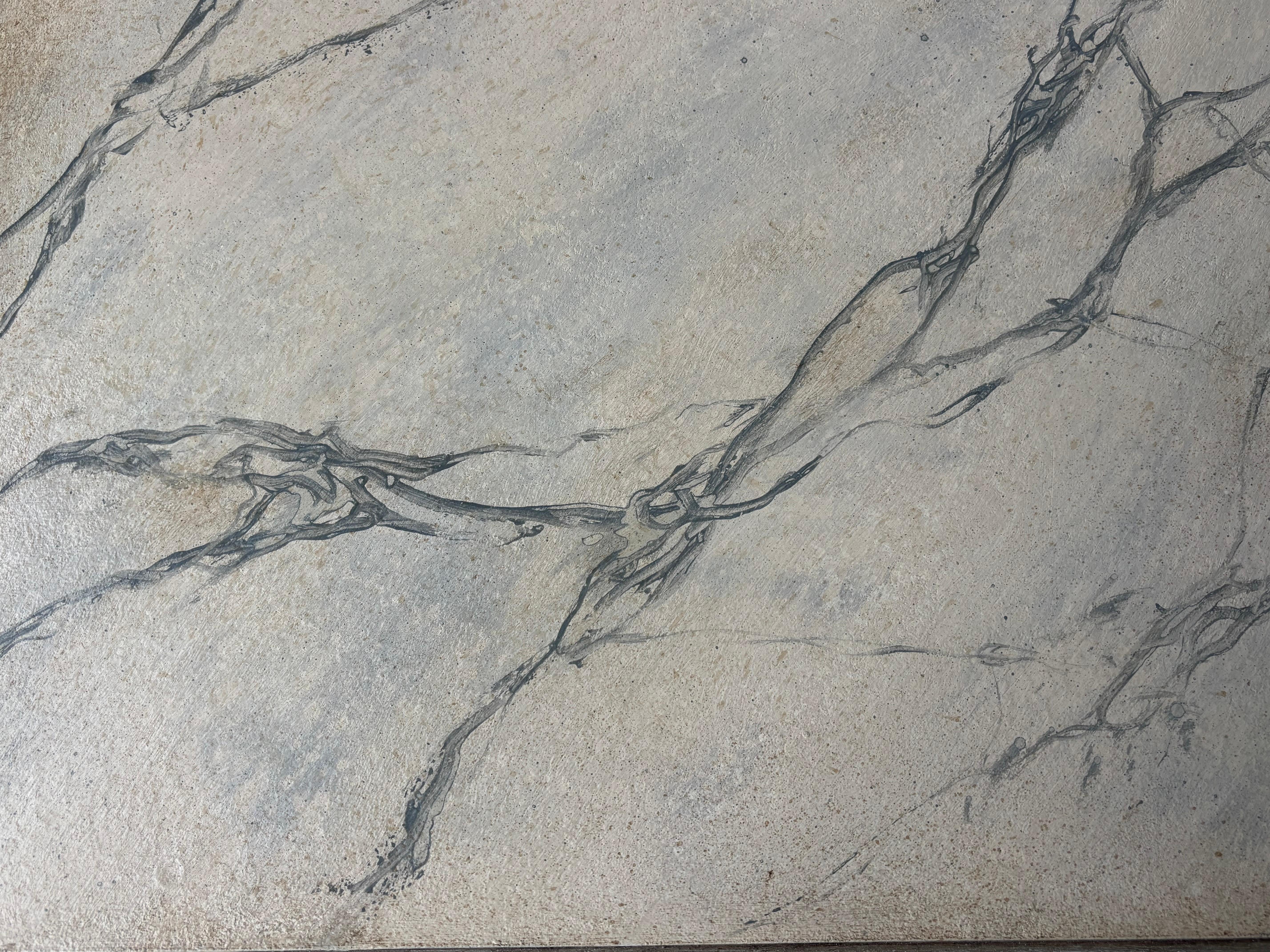 French Louis XIV Style Carved Painted Console Table For Sale 3