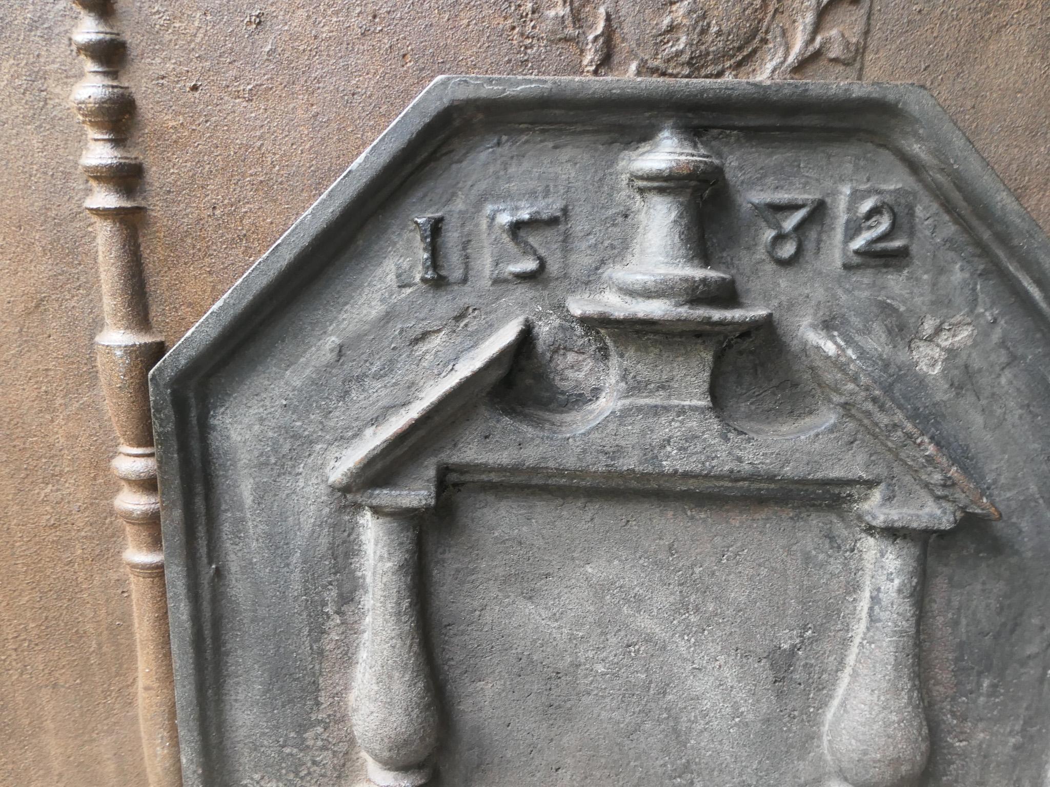 Plaque de cheminée française de style Louis XIV, 20e siècle en vente 3