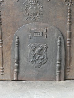 French Louis XIV Style 'Coat of Arms' Fireback / Backsplash, 20th Century