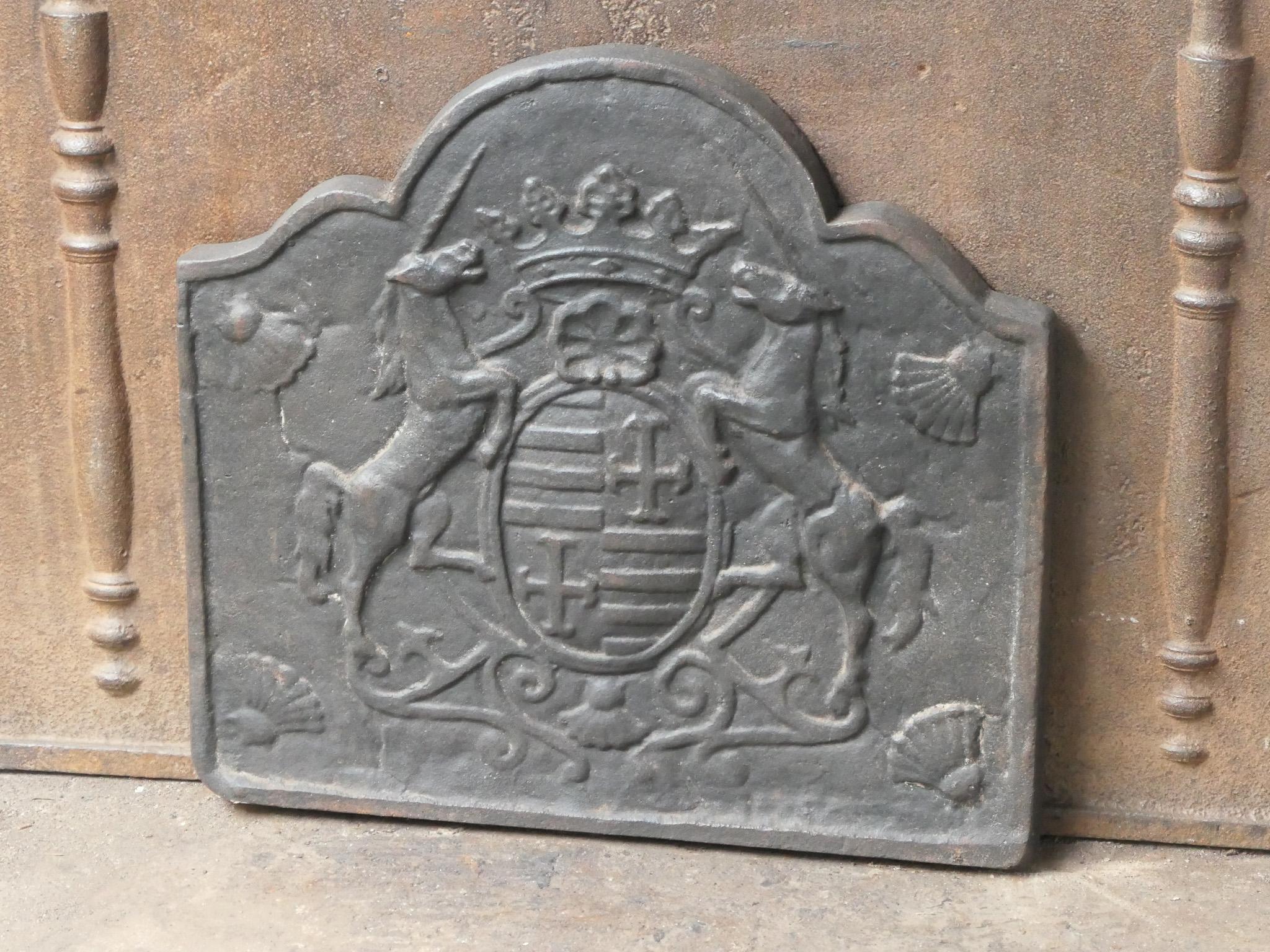 Französischer Wappenmantel im Louis XIV.-Stil, Kaminschirm/Rückenplash, 20. Jahrhundert (Eisen) im Angebot