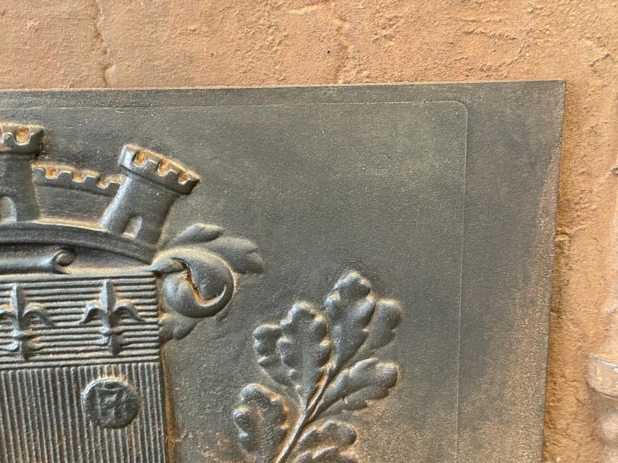French Louis XIV Style 'Coat of Arms' Fireback / Backsplash, 20th Century For Sale 1