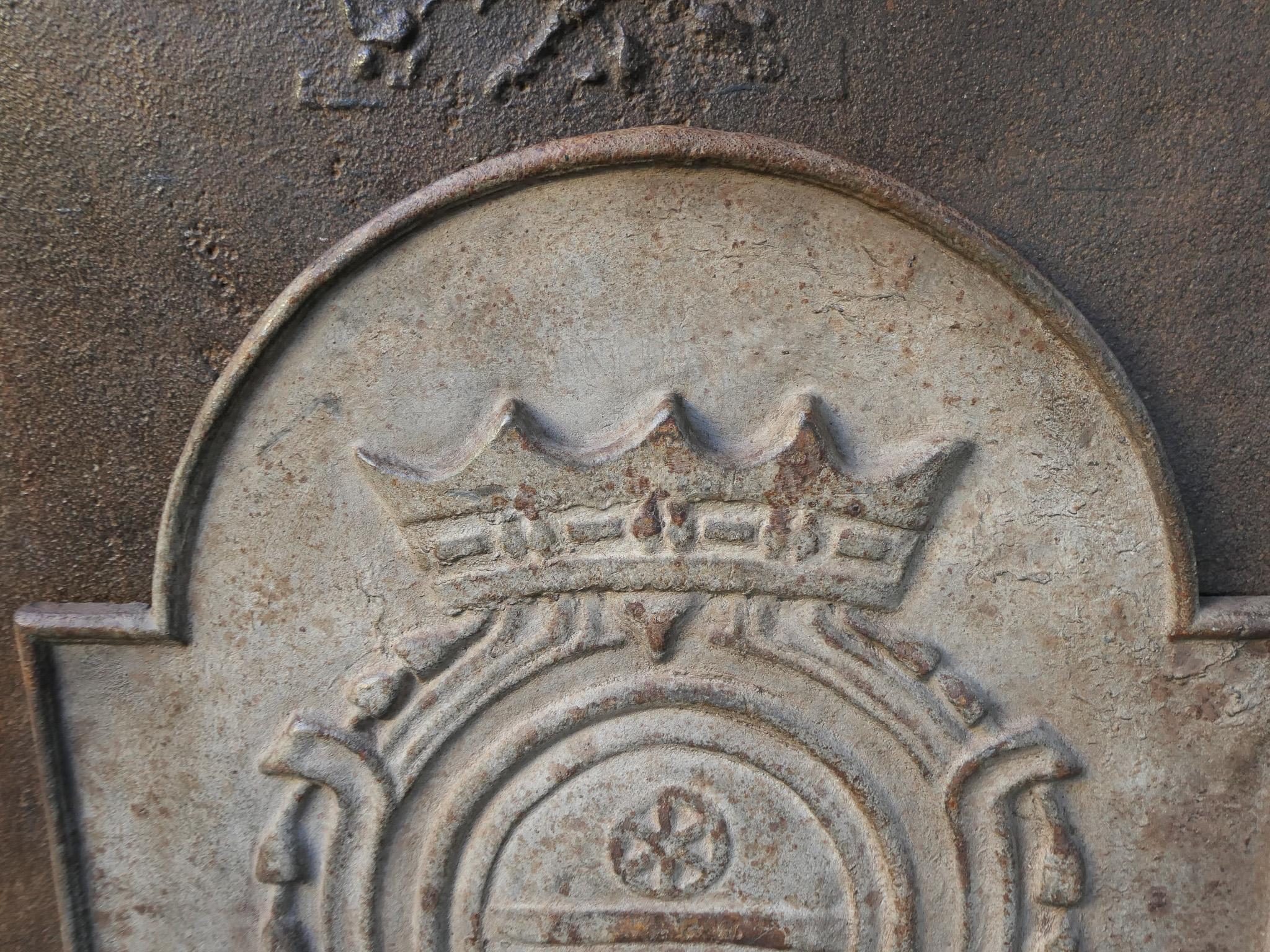 Ferro Rivestimento per caminetto / Backsplash francese in stile Luigi XIV, 20° secolo in vendita
