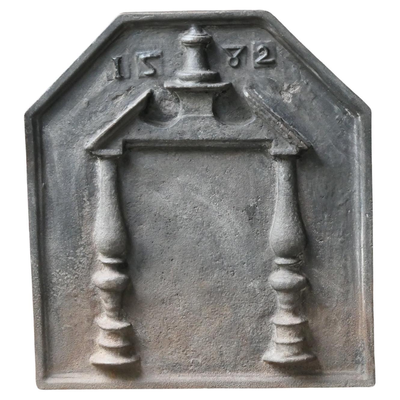 Plaque de cheminée française de style Louis XIV, 20e siècle