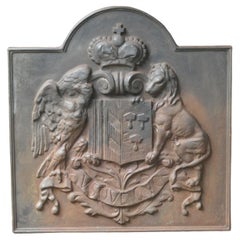 Plaque de cheminée française de style Louis XIV, 20e siècle