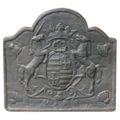French Louis XIV Style 'Coat of Arms' Fireback / Backsplash, 20th Century