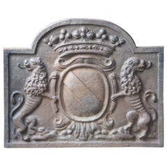 French Louis XIV Style 'Coat of Arms' Fireback