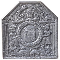 Französischer „ Wappenmantel“ im Louis XIV.-Stil, Kaminschirm/Rückenplash