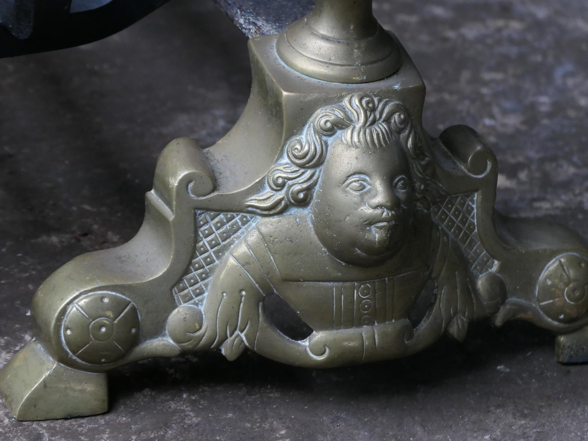 French Louis XIV Style Fire Grate, Fireplace Grate For Sale 4