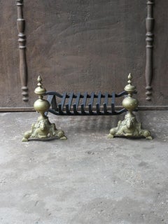 French Louis XIV Style Fire Grate, Fireplace Grate