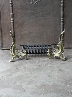 French Louis XIV Style Fire Grate, Fireplace Grate