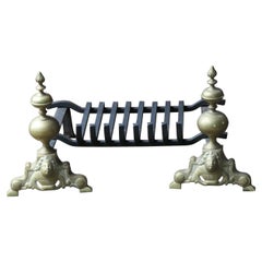 Griglia per caminetto francese in stile Luigi XIV, griglia per caminetto