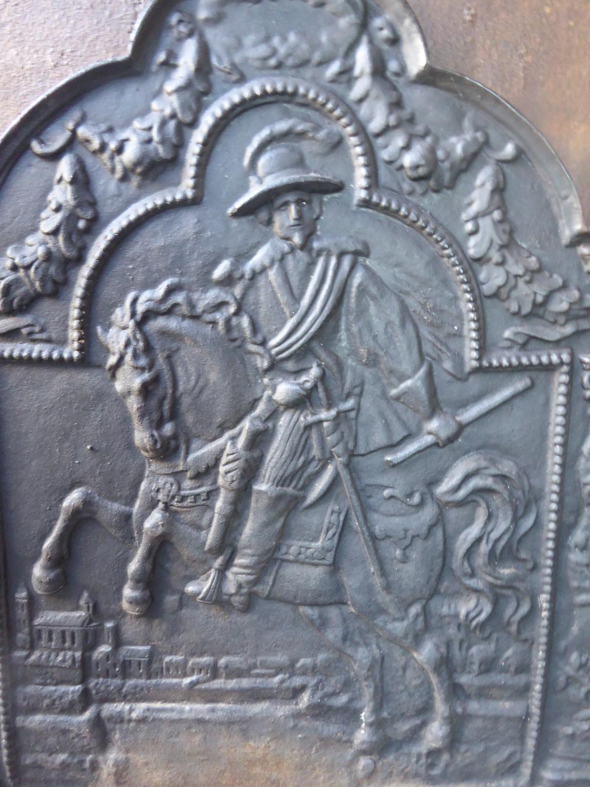 French Louis XIV Style Fireback In Good Condition In Soest, NL