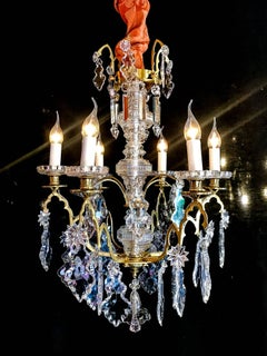 French Louis XIV Style Gilt-Bronze and Crystal Chandelier by Baccarat circa 1850