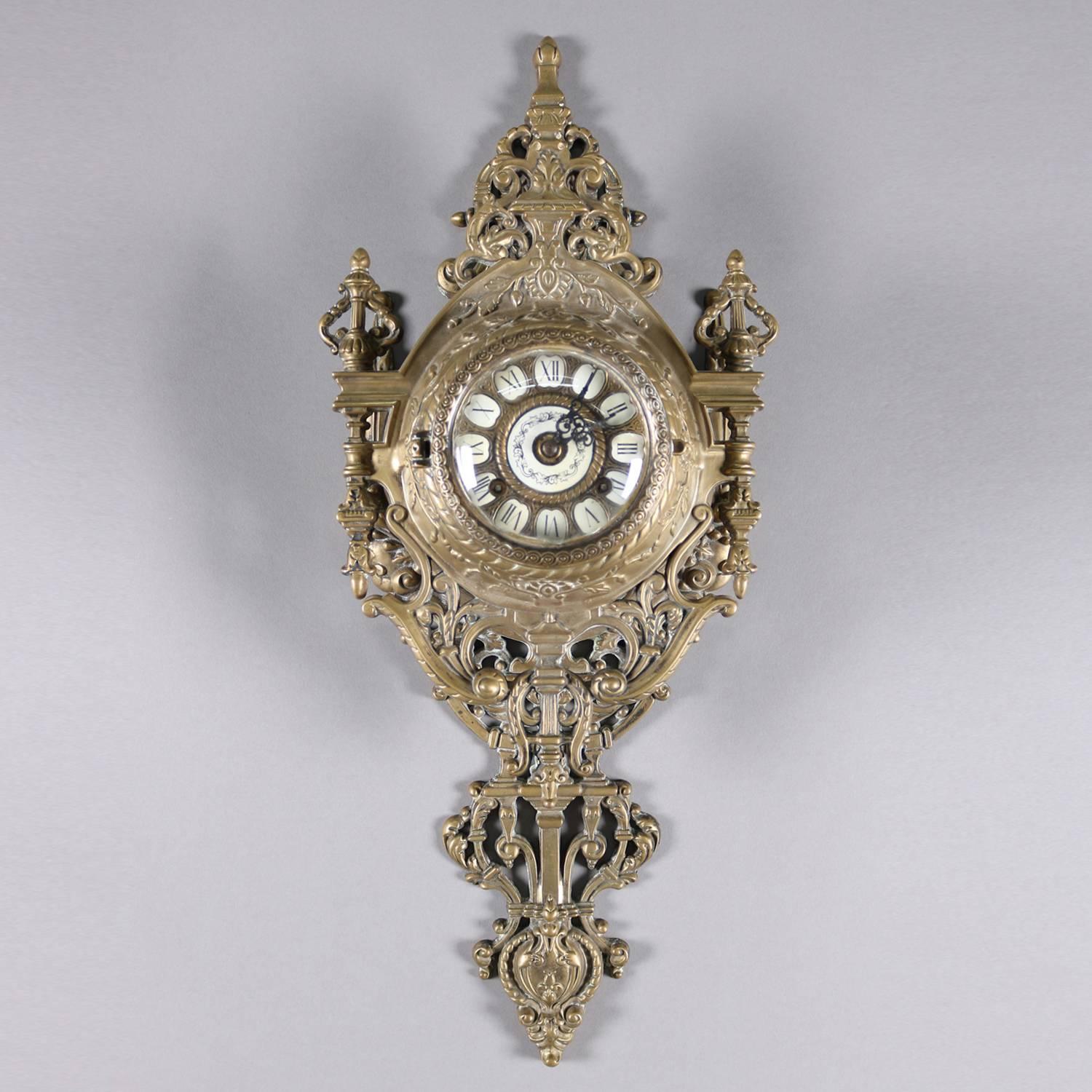 French Louis XIV Style Gilt Bronze Cartel Clock by Tiffany & Co., 20th Century 5